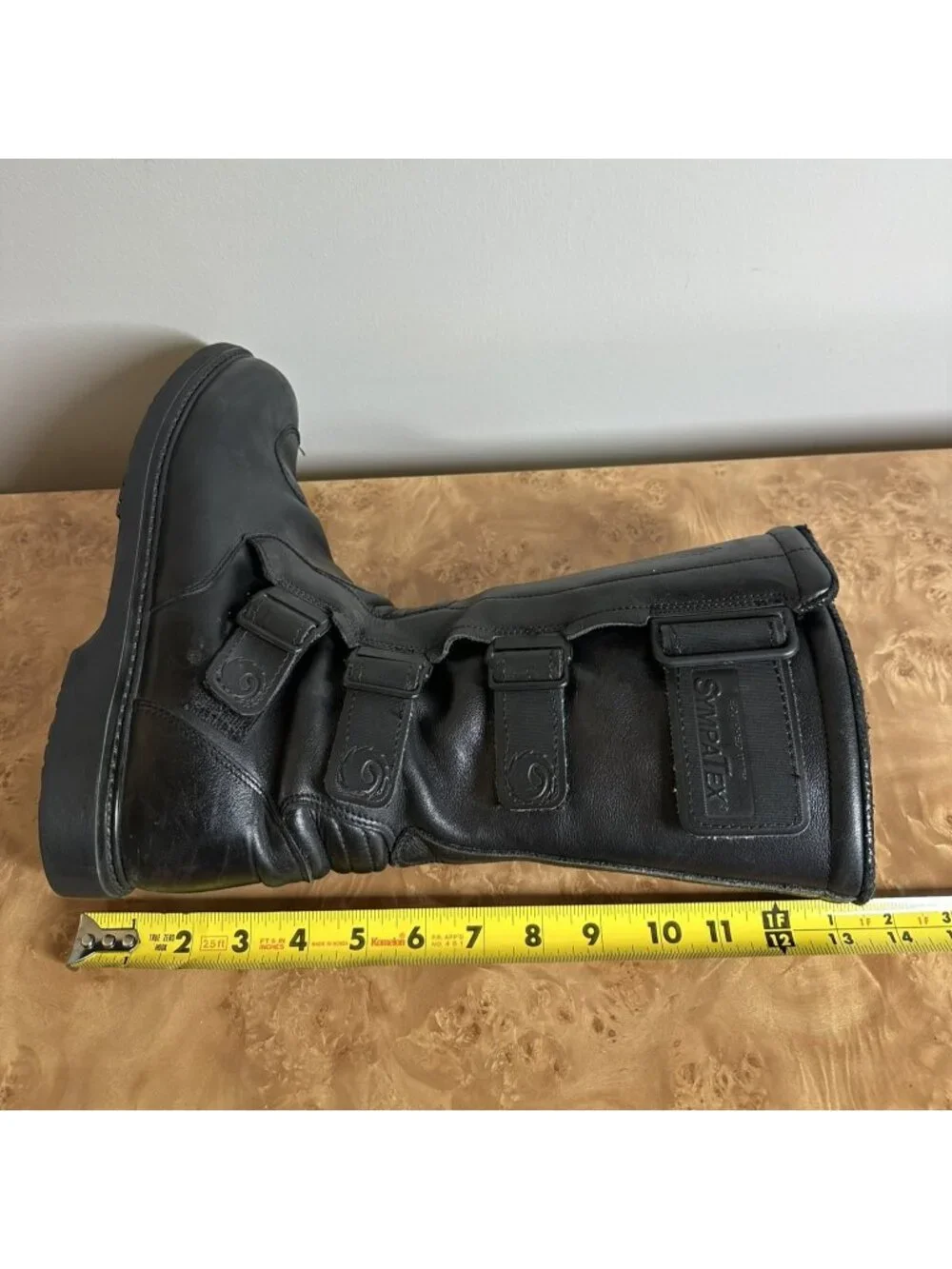 Sidi On Road SympaTex Leather Motorcycle Touring Boots Black Men's Size 11 EU 45
